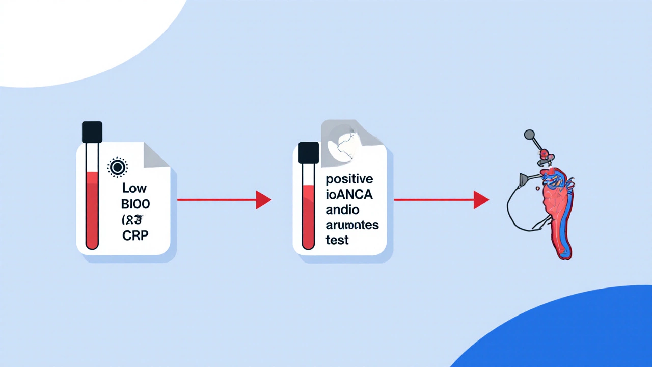 Связь между анализами крови и колоноскопией как конечным шагом диагностики