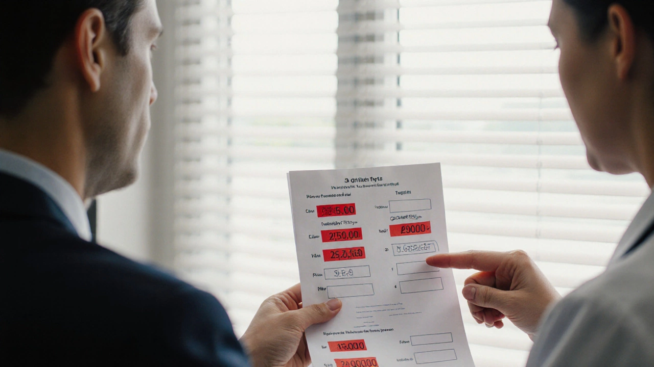 Пациент и врач обсуждают результаты анализа крови с выделенными отклонениями