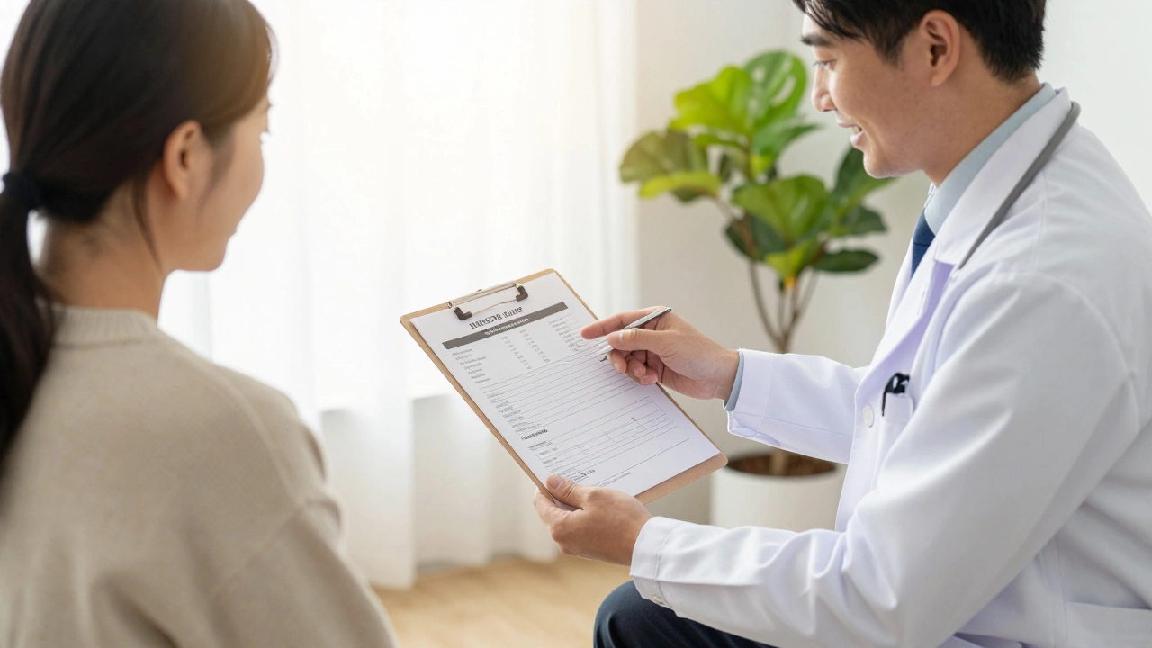 Консультация врача с пациентом по результатам медицинских анализов